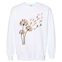 Chihuahua Flower Fly Dandelion Chihuahua Funny Dog Lover V Neck Garment-Dyed Sweatshirt