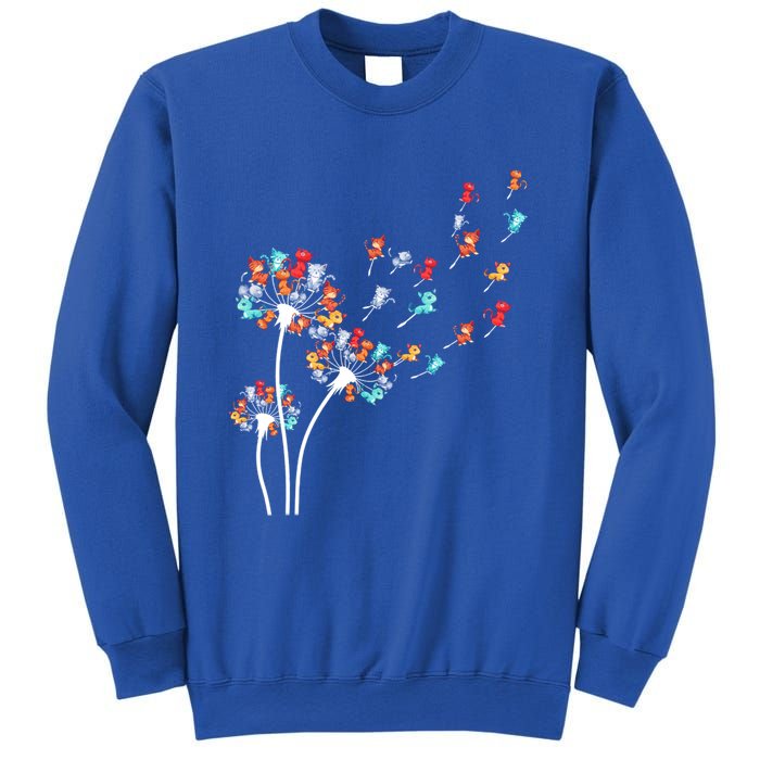 Cats Flower Fly Dandelion Gift Sweatshirt