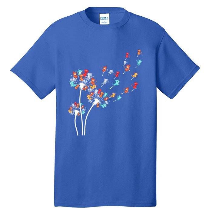 Cats Flower Fly Dandelion Gift Tall T-Shirt