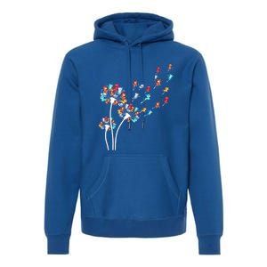 Cats Flower Fly Dandelion Gift Premium Hoodie