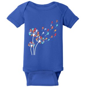 Cats Flower Fly Dandelion Gift Baby Bodysuit