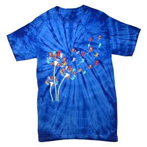 Cats Flower Fly Dandelion Gift Tie-Dye T-Shirt