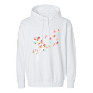 Cats Flower Fly Dandelion Gift Garment-Dyed Fleece Hoodie