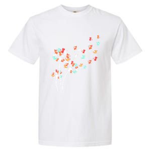 Cats Flower Fly Dandelion Gift Garment-Dyed Heavyweight T-Shirt