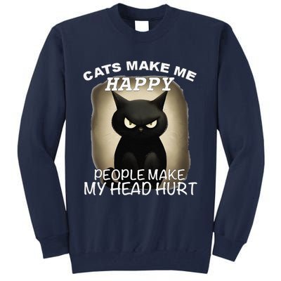 Cat ForWomen Funny Cat For Cat DadMom Cute Tall Sweatshirt