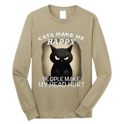 Cat ForWomen Funny Cat For Cat DadMom Cute Long Sleeve Shirt