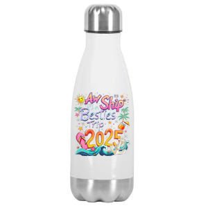 Cruise Flight Friend Group Trip ItS A Besties Trip 2025 Stainless Steel Insulated Water Bottle