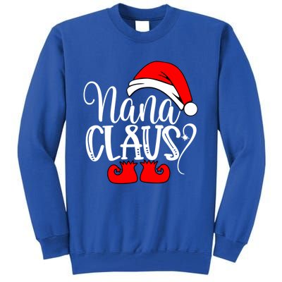 Christmas Family Funny Gift Funny Nanna Santa Nana Claus Gift Tall Sweatshirt