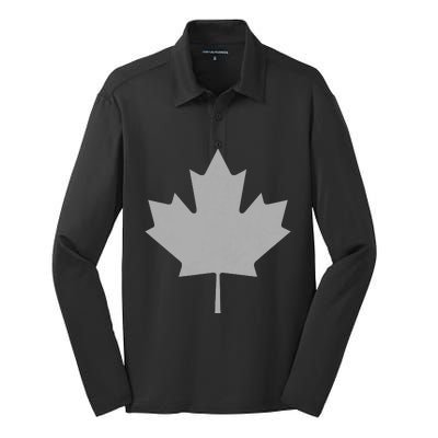 Canada Flag For You And Gift Silk Touch Performance Long Sleeve Polo