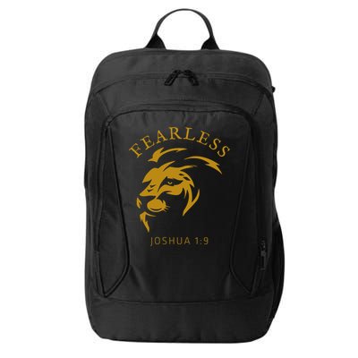 Christian Faith Fearless Joshua 1:9 Lion Of Judah Gift City Backpack