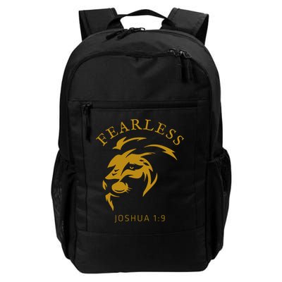 Christian Faith Fearless Joshua 1:9 Lion Of Judah Gift Backpack