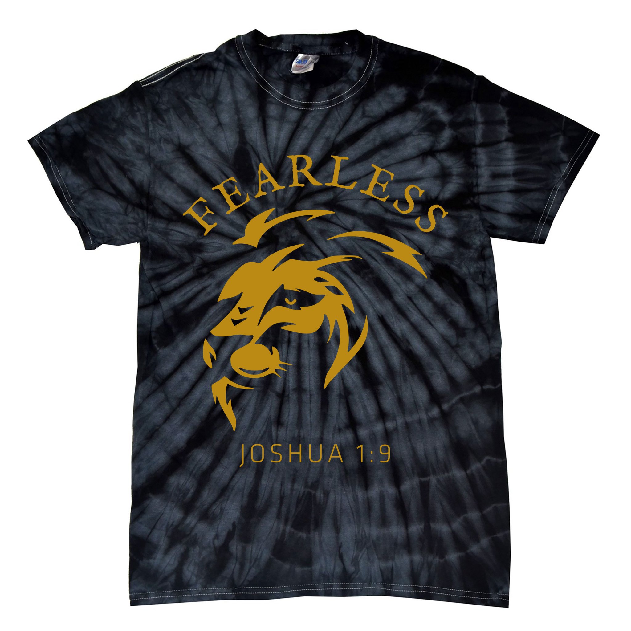 Christian Faith Fearless Joshua 1:9 Lion Of Judah Gift Tie-Dye T-Shirt