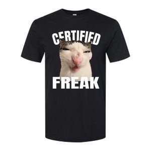 Certified Freak Funny Cat Softstyle CVC T-Shirt