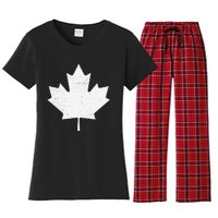 Canada Flag funny festival Women's Flannel Pajama Set