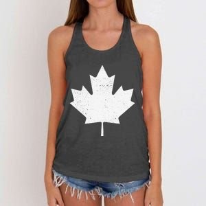 Canada Flag funny festival Women's Knotted Racerback Tank