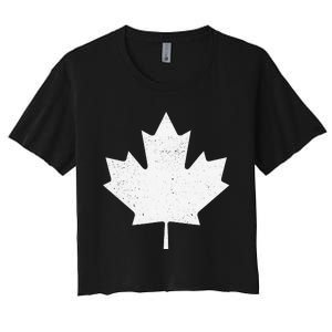 Canada Flag funny festival Women's Crop Top Tee