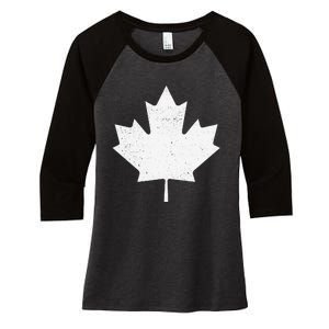 Canada Flag funny festival Women's Tri-Blend 3/4-Sleeve Raglan Shirt