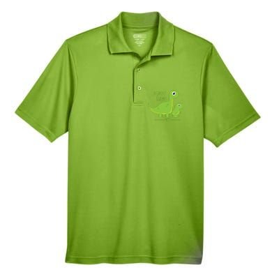 Cool Funny Fathers Day Cute Gift Daddysaurus Rex Dino Cool Gift Men's Origin Performance Pique Polo