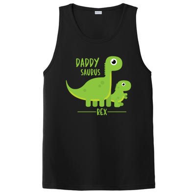 Cool Funny Fathers Day Cute Gift Daddysaurus Rex Dino Cool Gift PosiCharge Competitor Tank