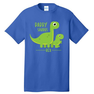 Cool Funny Fathers Day Cute Gift Daddysaurus Rex Dino Cool Gift Tall T-Shirt