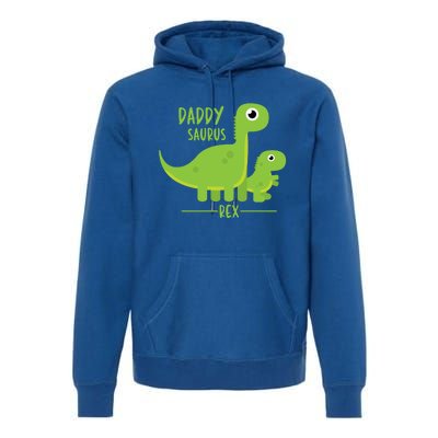 Cool Funny Fathers Day Cute Gift Daddysaurus Rex Dino Cool Gift Premium Hoodie