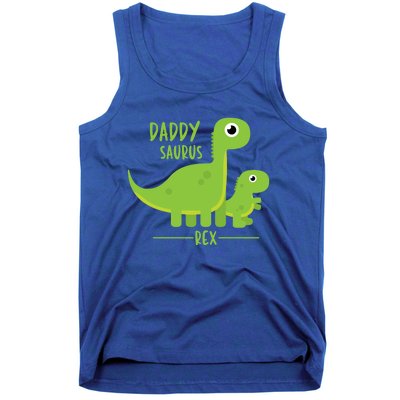 Cool Funny Fathers Day Cute Gift Daddysaurus Rex Dino Cool Gift Tank Top