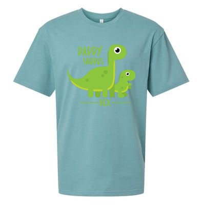 Cool Funny Fathers Day Cute Gift Daddysaurus Rex Dino Cool Gift Sueded Cloud Jersey T-Shirt