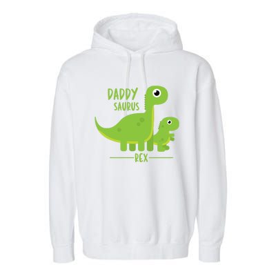 Cool Funny Fathers Day Cute Gift Daddysaurus Rex Dino Cool Gift Garment-Dyed Fleece Hoodie