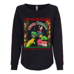 Cute Farmer Farm Ugly Christmas Holiday Party Funny Gift Funny Gift Womens California Wash Sweatshirt