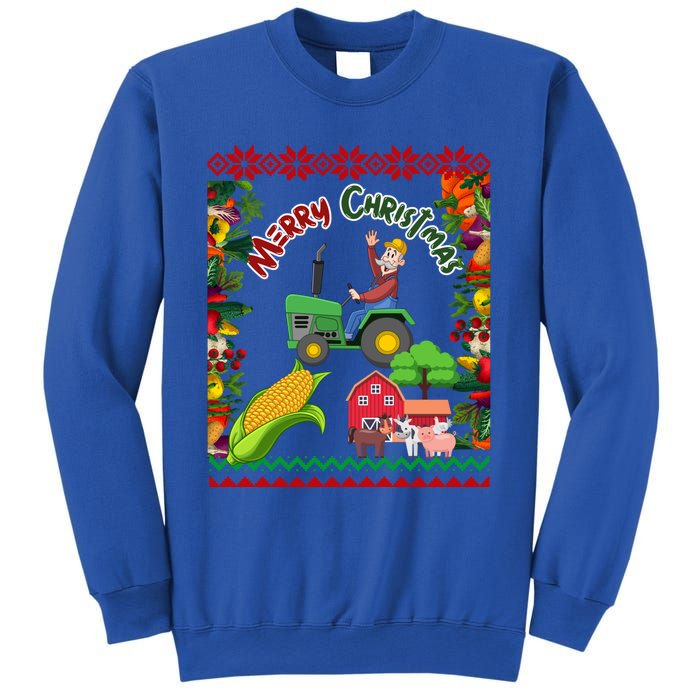 Cute Farmer Farm Ugly Christmas Holiday Party Funny Gift Funny Gift Sweatshirt