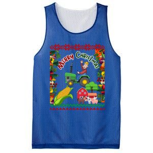 Cute Farmer Farm Ugly Christmas Holiday Party Funny Gift Funny Gift Mesh Reversible Basketball Jersey Tank