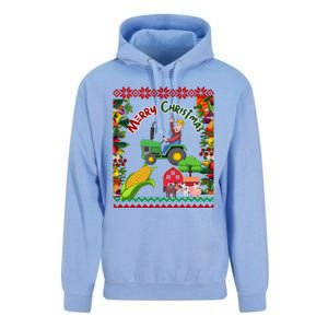 Cute Farmer Farm Ugly Christmas Holiday Party Funny Gift Funny Gift Unisex Surf Hoodie