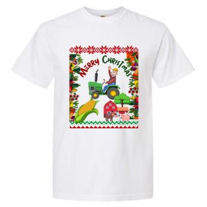 Cute Farmer Farm Ugly Christmas Holiday Party Funny Gift Funny Gift Garment-Dyed Heavyweight T-Shirt