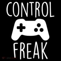 Control Freak Funny Video Game Player Joke Gaming Quote Pun Gift Drawstring Bag
