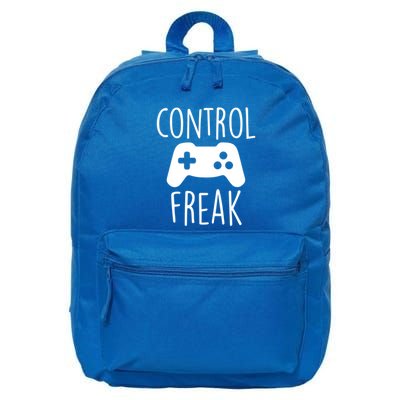 Control Freak Funny Video Game Player Joke Gaming Quote Pun Gift 16 in Basic Backpack