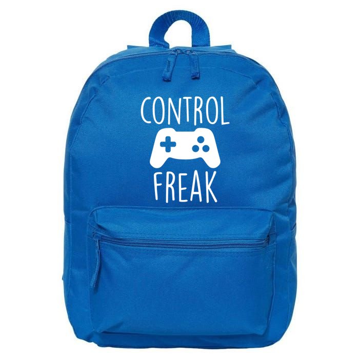 Control Freak Funny Video Game Player Joke Gaming Quote Pun Gift 16 in Basic Backpack