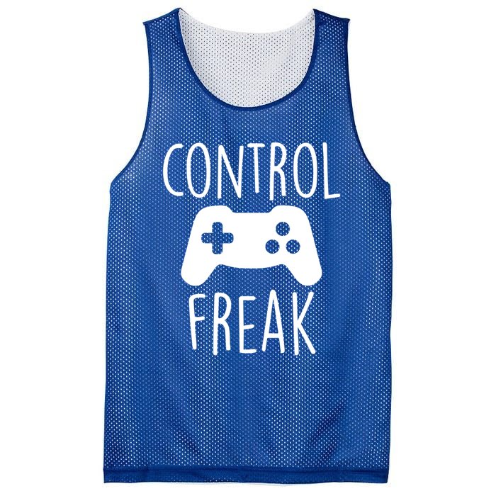 Control Freak Funny Video Game Player Joke Gaming Quote Pun Gift Mesh Reversible Basketball Jersey Tank