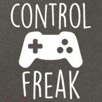 Control Freak Funny Video Game Player Joke Gaming Quote Pun Gift Cotton Canvas Backpack