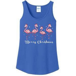 Christmas Funny Flamingo Pink Christmas Tree Xmas Gift Ladies Essential Tank