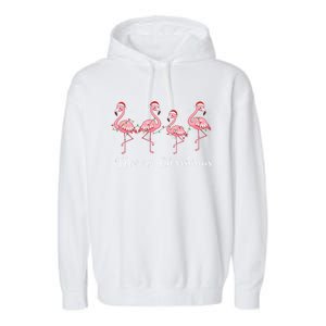 Christmas Funny Flamingo Pink Christmas Tree Xmas Gift Garment-Dyed Fleece Hoodie