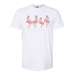 Christmas Funny Flamingo Pink Christmas Tree Xmas Gift Softstyle CVC T-Shirt