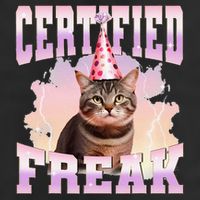Certified Freak Funny Cat Joke Meme Cement Cursed Cat 11oz C Handle Ceramic Mug
