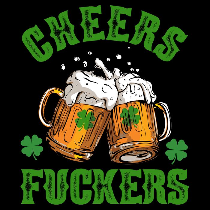 Cheers Fuckers Funny St Patrick's Day Beer City Backpack