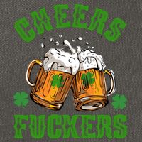 Cheers Fuckers Funny St Patrick's Day Beer Cotton Canvas Backpack
