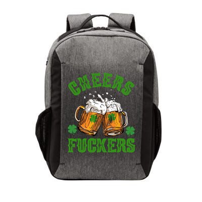Cheers Fuckers Funny St Patrick's Day Beer Vector Backpack