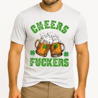 Cheers Fuckers Funny St Patrick's Day Beer Cooling Performance Crew T-Shirt