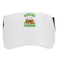 Cheers Fuckers Funny St Patrick's Day Beer Adult Drive Performance Visor