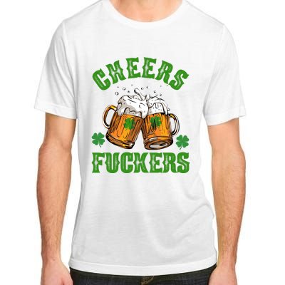 Cheers Fuckers Funny St Patrick's Day Beer Adult ChromaSoft Performance T-Shirt