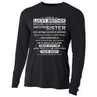 Christmas Funny For Brother From Sister I Am A Lucky Brother Cooling Performance Long Sleeve Crew