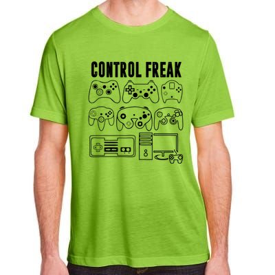 Control Freak Funny Video Game Player Quote Retro Controller Cool Gift Adult ChromaSoft Performance T-Shirt